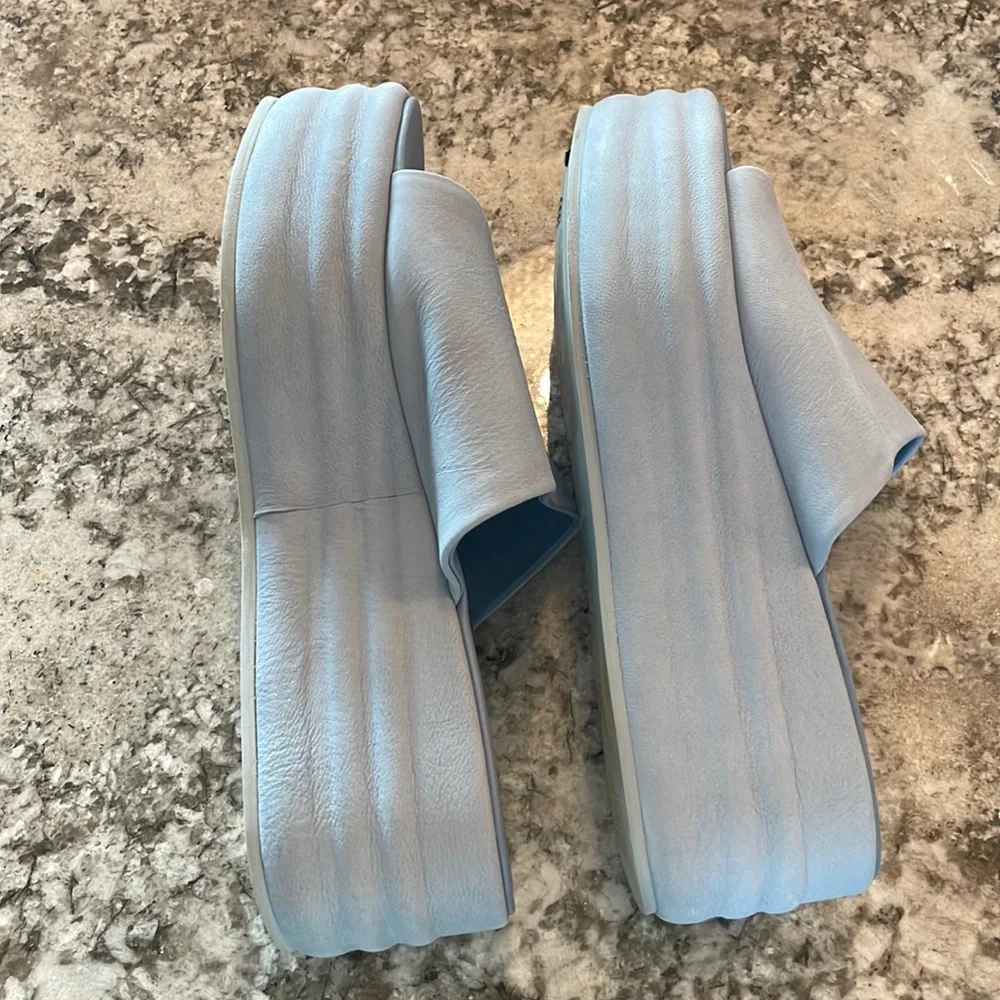Free People Harbor Platform Sandal Indigo Blue EU 38 US 8 - Picture 9 of 9